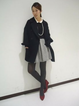 「フレア」｜「アイテム（その他アウター）」を使った、AiRIさん（レディース・160cm）の秋コーディネート
