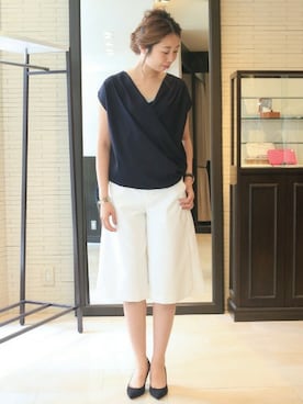 「Spick & Span（スピックアンドスパン）のアイテム（その他パンツ）」を使った、AiRIさん（レディース・168cm）の夏コーディネート