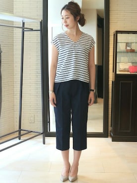「Spick & Span（スピックアンドスパン）のアイテム（その他パンツ）」を使った、AiRIさん（レディース・168cm）の夏コーディネート
