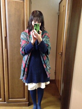 「ANOTHER BRANCH（アナザーブランチ）のアイテム（ワンピース/ドレス）」を使った、yumi*さん（レディース・163cm）の冬コーディネート