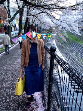 「i・n・e（インエ）のアイテム」を使った、yumi*さん（レディース・163cm）の春コーディネート