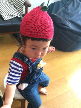 「りんご帽子」｜ｋｅｐｐｉさん（キッズ・80cm）の秋コーディネート