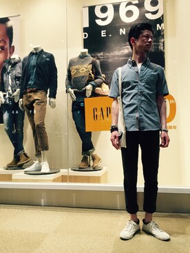 「Rodeo Crowns（ロデオクラウンズ）のアイテム（Tシャツ/カットソー）」を使った、ジン3588さん（メンズ・163cm）の秋コーディネート