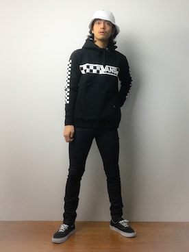 「VANS（バンズ）のアイテム（パーカー）」を使った、ryuto irieさん（メンズ・176cm）の春コーディネート
