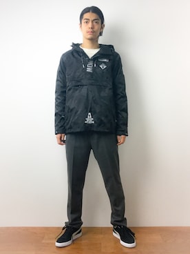 「AAPE BY A BATHING APE（エーエイプバイアベイシングエイプ）のアイテム（ジャケット/アウター）」を使った、ryuto irieさん（メンズ・176cm）の春コーディネート