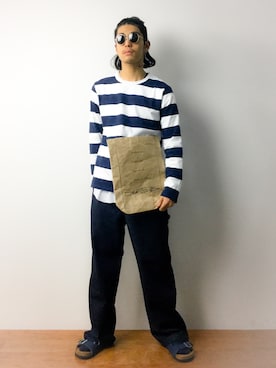「TALKING ABOUT THE ABSTRACTION（トーキング　アバウト　ジ　アブストラクション）のアイテム（バッグ）」を使った、ryuto irieさん（メンズ・176cm）の春コーディネート