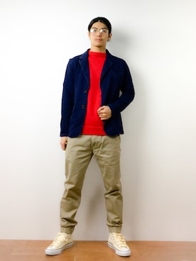 「GLAMB by glamb（グラムバイグラム）のアイテム（ジャケット/アウター）」を使った、ryuto irieさん（メンズ・176cm）の春コーディネート