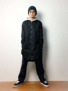 「TMT（ティーエムティー）のアイテム（帽子）」を使った、ryuto irieさん（メンズ・176cm）の春コーディネート