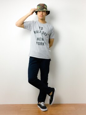 「INFIELDER DESIGN（インフィールダーデザイン）のアイテム（帽子）」を使った、ryuto irieさん（メンズ・176cm）の春コーディネート