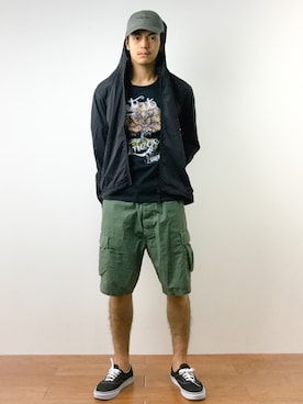 「niko and...（ニコアンド）のアイテム（マウンテンパーカー）」を使った、ryuto irieさん（メンズ・176cm）の春コーディネート