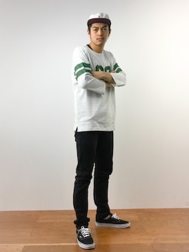 「BELIEF NYC（ビリーフニューヨーク）のアイテム」を使った、ryuto irieさん（メンズ・176cm）の春コーディネート