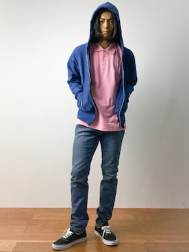 「SHIPS JET BLUE（シップスジェットブルー）のアイテム（デニムパンツ）」を使った、ryuto irieさん（メンズ・176cm）の春コーディネート