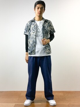 「JAMA RICO（ジャマリコ）のアイテム」を使った、ryuto irieさん（メンズ・176cm）の春コーディネート