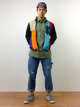 「ALDIES（アールディーズ）のアイテム（ブルゾン）」を使った、ryuto irieさん（メンズ・176cm）の春コーディネート