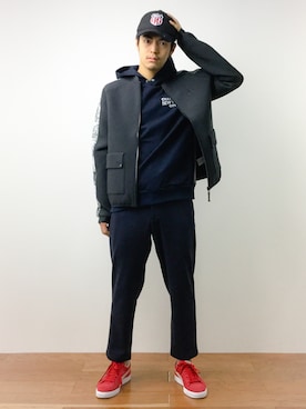 「アイテム（ジャージ）」を使った、ryuto irieさん（メンズ・176cm・10代）の春コーディネート