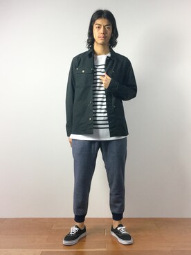 「NANO universe（ナノユニバース）のアイテム（カバーオール）」を使った、ryuto irieさん（メンズ・176cm）の春コーディネート