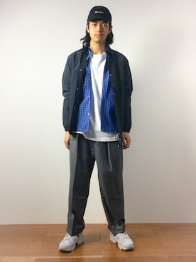 「URBAN RESEARCH Sonny Label（アーバンリサーチサニーレーベル）のアイテム（ナイロンジャケット）」を使った、ryuto irieさん（メンズ・176cm）の春コーディネート