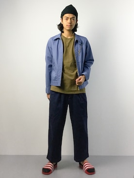 「unrelaxing（アンリラクシング）のアイテム（帽子）」を使った、ryuto irieさん（メンズ・176cm）の春コーディネート