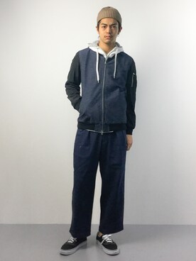 「SHIPS JET BLUE（シップスジェットブルー）のアイテム（帽子）」を使った、ryuto irieさん（メンズ・176cm）の春コーディネート