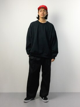 「unrelaxing（アンリラクシング）のアイテム（スウェット）」を使った、ryuto irieさん（メンズ・176cm）の春コーディネート