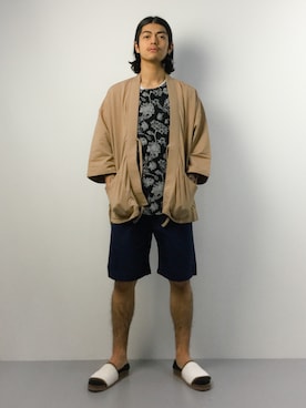 「チャイハネ（チャイハネ）のアイテム（Tシャツ/カットソー）」を使った、ryuto irieさん（メンズ・176cm）の春コーディネート