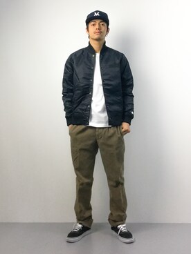 「MAKAVELIC（マキャベリック）のアイテム（キャップ）」を使った、ryuto irieさん（メンズ・176cm）の春コーディネート