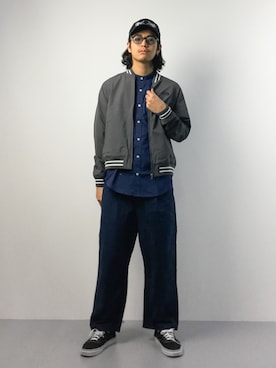 「CASPER JOHN AIVER（キャスパージョンアイバー）のアイテム（キャップ）」を使った、ryuto irieさん（メンズ・176cm）の春コーディネート