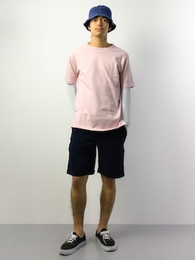 「HVC（エイチブイシー）のアイテム（パンツ）」を使った、ryuto irieさん（メンズ・176cm）の春コーディネート