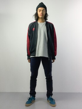 「アイテム（ジャージ）」を使った、ryuto irieさん（メンズ・176cm・10代）の春コーディネート