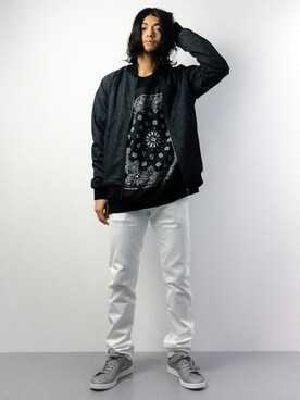 「unrelaxing（アンリラクシング）のアイテム（スウェット）」を使った、ryuto irieさん（メンズ・176cm）の春コーディネート