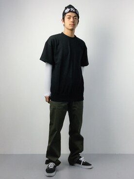 「CASPER JOHN AIVER（キャスパージョンアイバー）のアイテム（スウェット）」を使った、ryuto irieさん（メンズ・176cm）の春コーディネート