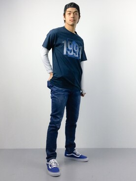 「Right-on（ライトオン）のアイテム（帽子）」を使った、ryuto irieさん（メンズ・176cm）の春コーディネート