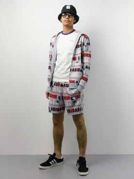 「adidas Originals（アディダスオリジナルス）のアイテム（ハット）」を使った、ryuto irieさん（メンズ・176cm）の春コーディネート