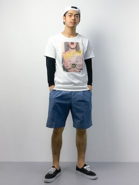 「インパクトTシャツ」｜ryuto irieさん（メンズ・176cm）の春コーディネート