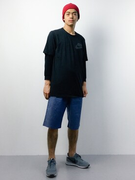 「BEN DAVIS（ベンデイビス）のアイテム（帽子）」を使った、ryuto irieさん（メンズ・176cm）の春コーディネート