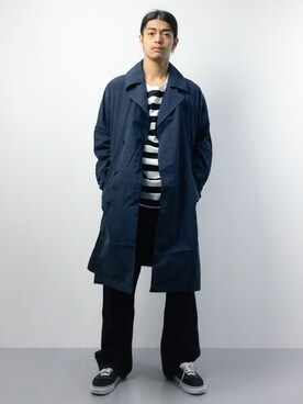 「CIAOPANIC TYPY（チャオパニックティピー）のアイテム（チェスターコート）」を使った、ryuto irieさん（メンズ・176cm）の春コーディネート