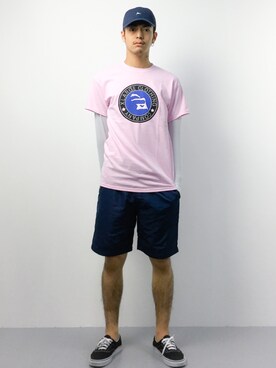 「NAUGHTIAM（ノーティアム）のアイテム（帽子）」を使った、ryuto irieさん（メンズ・176cm）の春コーディネート