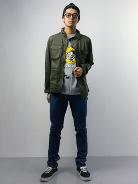 「CIAOPANIC（チャオパニック）のアイテム（その他アウター）」を使った、ryuto irieさん（メンズ・176cm）の春コーディネート