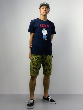 「NANO universe（ナノユニバース）のアイテム（キャップ）」を使った、ryuto irieさん（メンズ・176cm）の春コーディネート