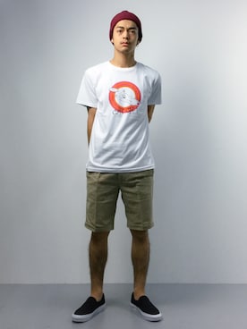 「Champion（チャンピオン）のアイテム（ニットキャップ/ビーニー）」を使った、ryuto irieさん（メンズ・176cm）の春コーディネート