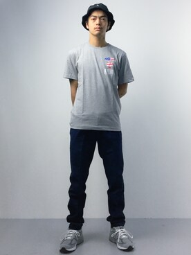 「TAKA-Q（タカキュー）のアイテム（パンツ）」を使った、ryuto irieさん（メンズ・176cm）の春コーディネート