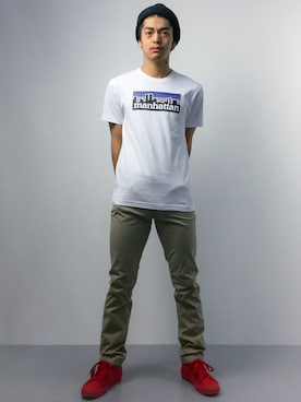 「Champion（チャンピオン）のアイテム（ニットキャップ/ビーニー）」を使った、ryuto irieさん（メンズ・176cm）の春コーディネート
