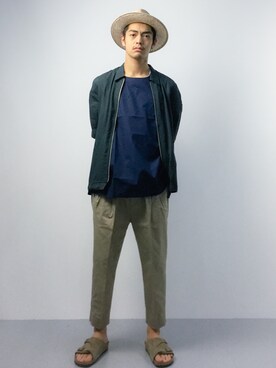 「MONKEY TIME（モンキータイム）のアイテム（チノパンツ）」を使った、ryuto irieさん（メンズ・176cm）の春コーディネート