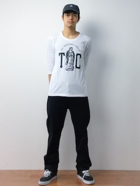 「DETAILS（ディテールズ）のアイテム（トップス）」を使った、ryuto irieさん（メンズ・176cm）の春コーディネート