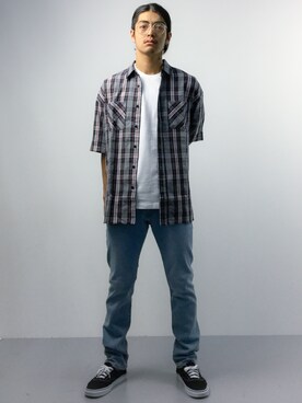 Wego オーバーサイズチェックシャツを使ったメンズコーディネート一覧 Wear