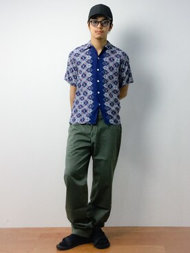 「MONKEY TIME（モンキータイム）のアイテム（帽子）」を使った、ryuto irieさん（メンズ・176cm）の夏コーディネート