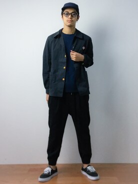 「モードストリート」｜「アイテム（カバーオール）」を使った、ryuto irieさん（メンズ・176cm）の夏コーディネート