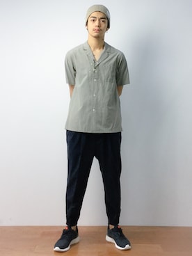 「MONKEY TIME（モンキータイム）のアイテム（帽子）」を使った、ryuto irieさん（メンズ・176cm）の夏コーディネート