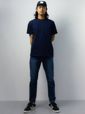 「green label relaxing（グリーンレーベルリラクシング）のアイテム（キャップ）」を使った、ryuto irieさん（メンズ・176cm）の夏コーディネート
