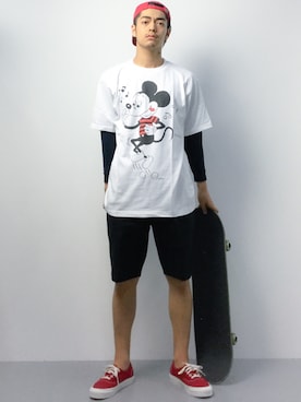 「SHIPS JET BLUE（シップスジェットブルー）のアイテム（スニーカー）」を使った、ryuto irieさん（メンズ・176cm）の夏コーディネート
